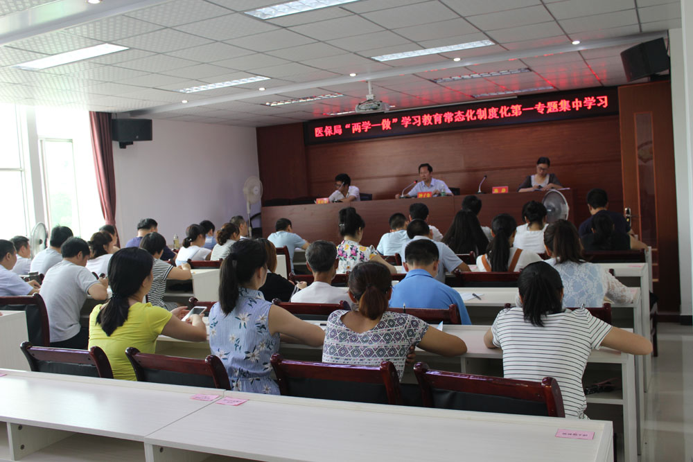 于都县医保局召开“两学一做”集中学习